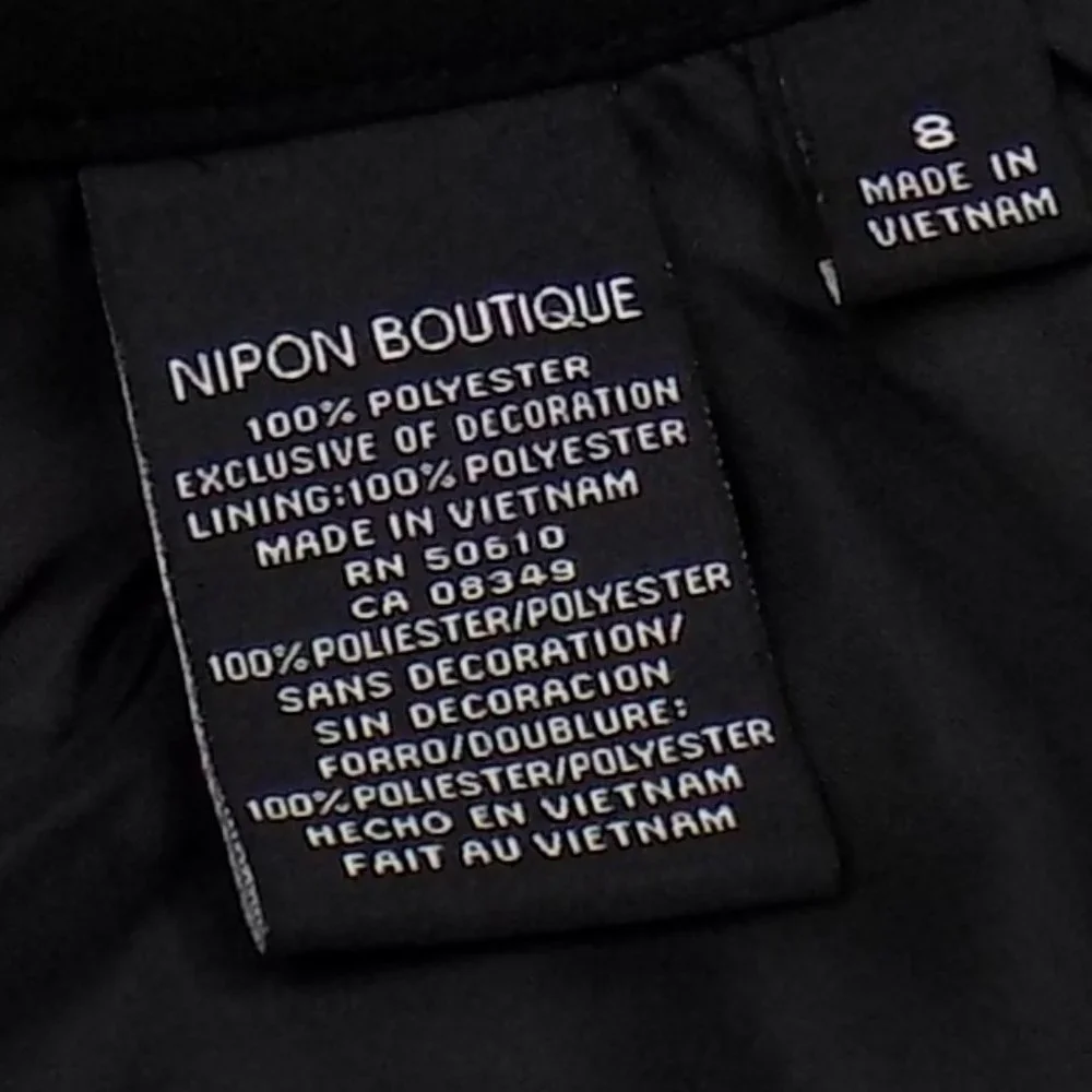 Nipon Boutique "Garden Oasis" 2-Piece Business Suit Black Size 8 NWT - Picture 15 of 16